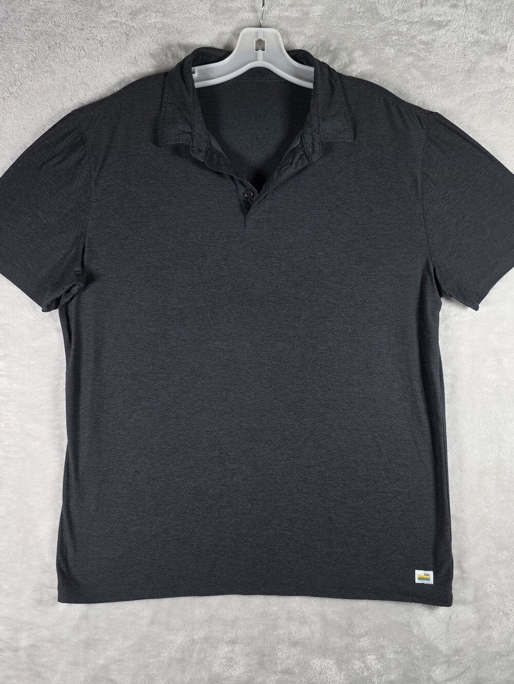 Vuori Strato Tech Polo Mens Size Medium M Dreamknit Dark Gray Lightweight